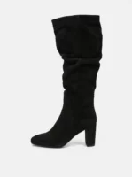 Черни дамски ботуши от велур Vero Moda